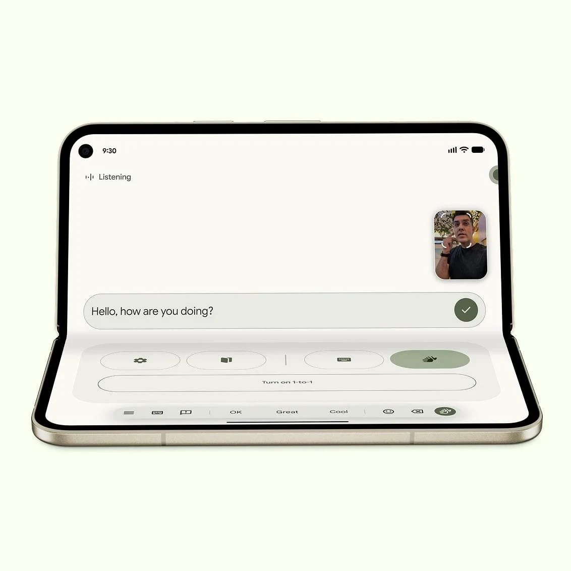 Google Pixel 11 Pro Fold — Текстовые подписи к разговору
